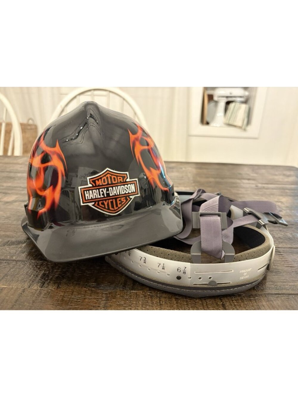 Harley-Davidson Safety Hard Hat Black and Orange with insert Construction